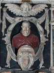 Giovan Battista della Porta, Busto di Federico Corner senior cardinale, Roma, San Silvestro al Quirinale, part. del cenotafio.